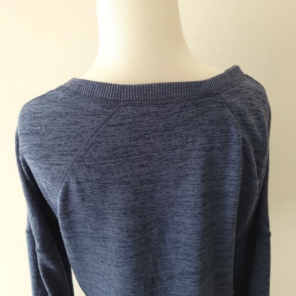 Athleta Cityscapes Sweatshirt Zip Detail Blue Pullover Boxy Fit Small - Picture 6 of 13
